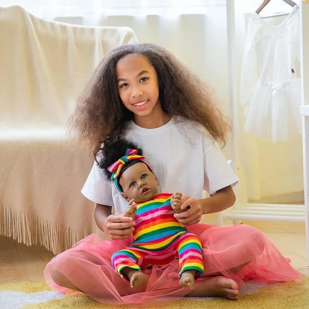 🆕22.8 Inch Reborn Doll with Soft Body African American Charlotte Girl Doll